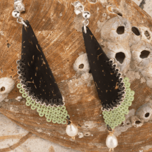 Boucles Gouttes vert d'eau