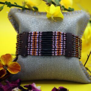 Bracelet Manchette noir & violet