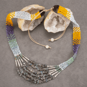 Collier Ndebele labradorite