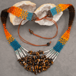 Collier Ndebele œil de tigre