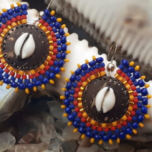 Boucles Lagadenn jaune & bleue & rouge